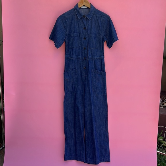 Marine Layer Denim Joni Jumpsuit XS - Picture 2 of 5